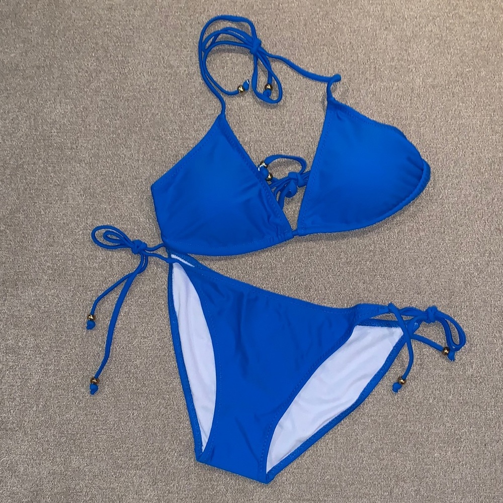 Beautiful Cobalt Blue Bikini Sz Small -New No Tags
